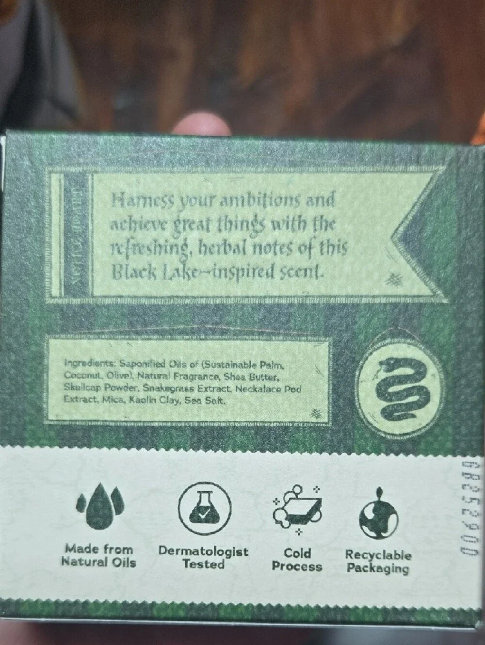 Dr. Squatch Suds of the Sly Harry Potter limited edition men's natural soap bar